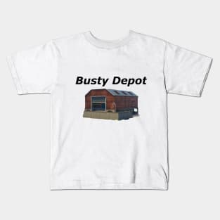 FieldOps Busty Depot (Black) Kids T-Shirt